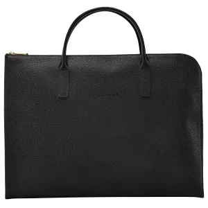 BRIEFCASE S LE FOULONNÉ Black Leather