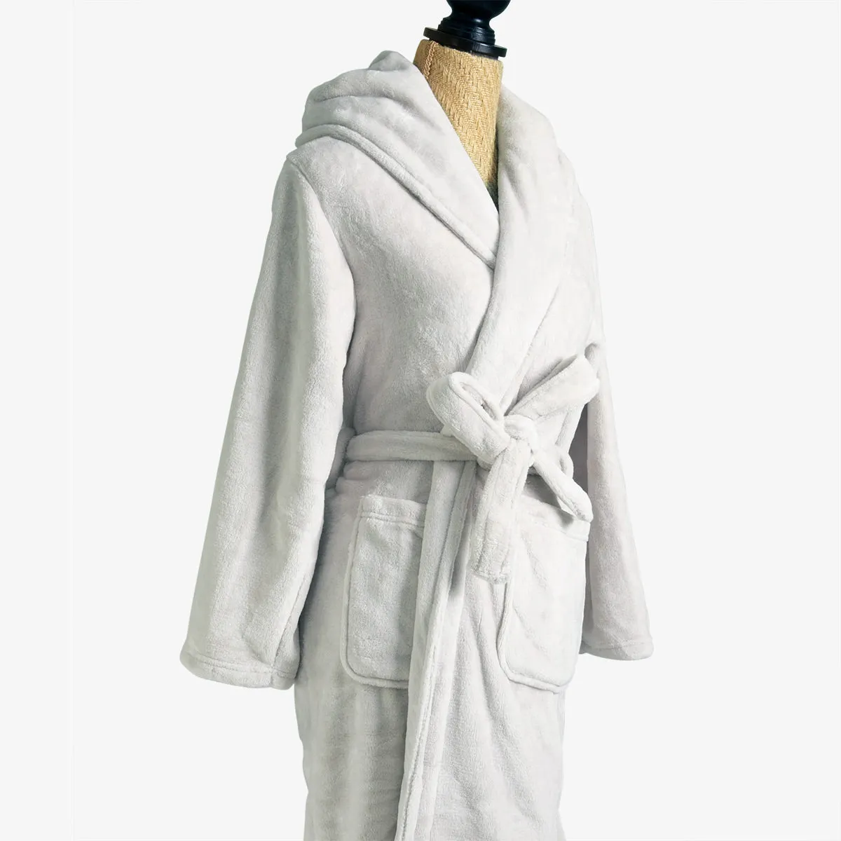 Brogo Hooded Bathrobes Dove