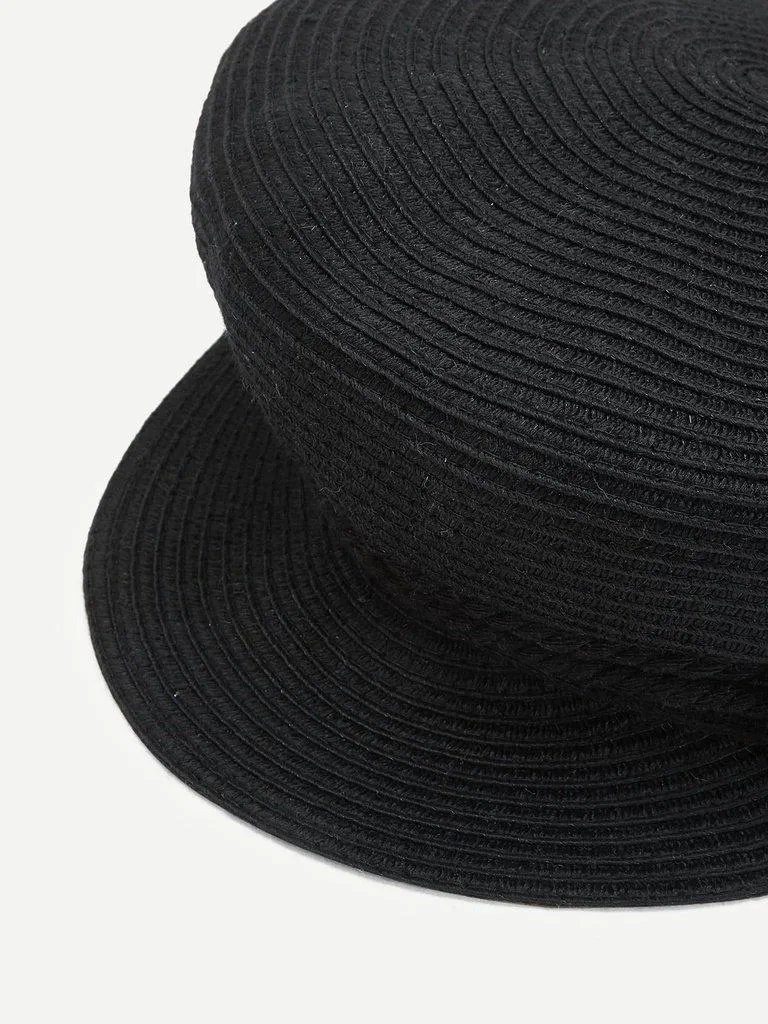 Button Detail Rib Bakerboy Cap