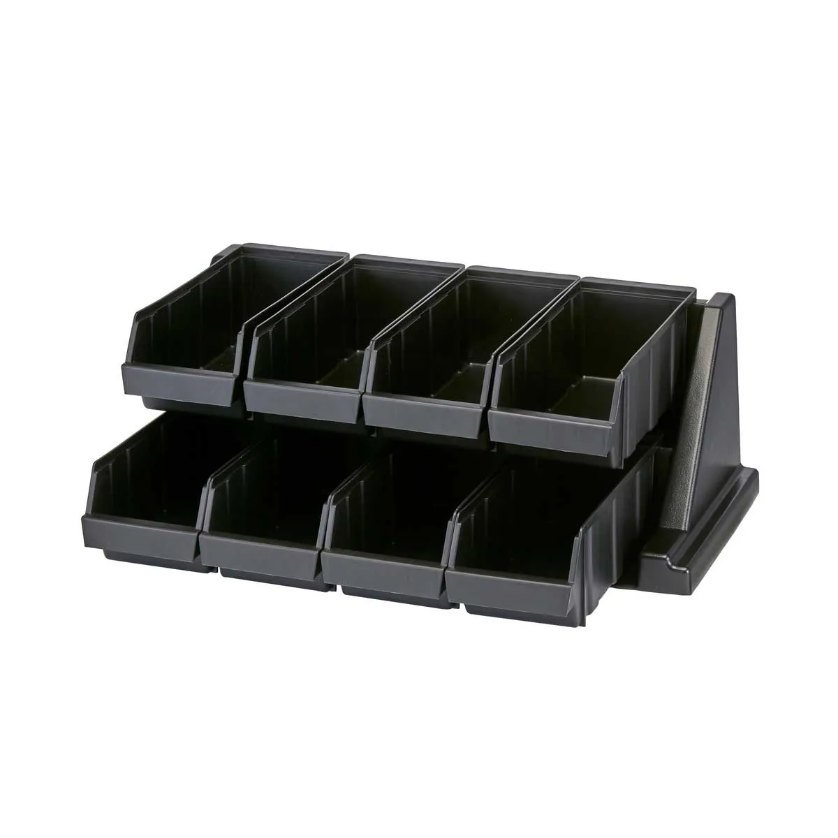 Cambro 8RS8110 Versa Organizer Rack, Black, 8 Bins