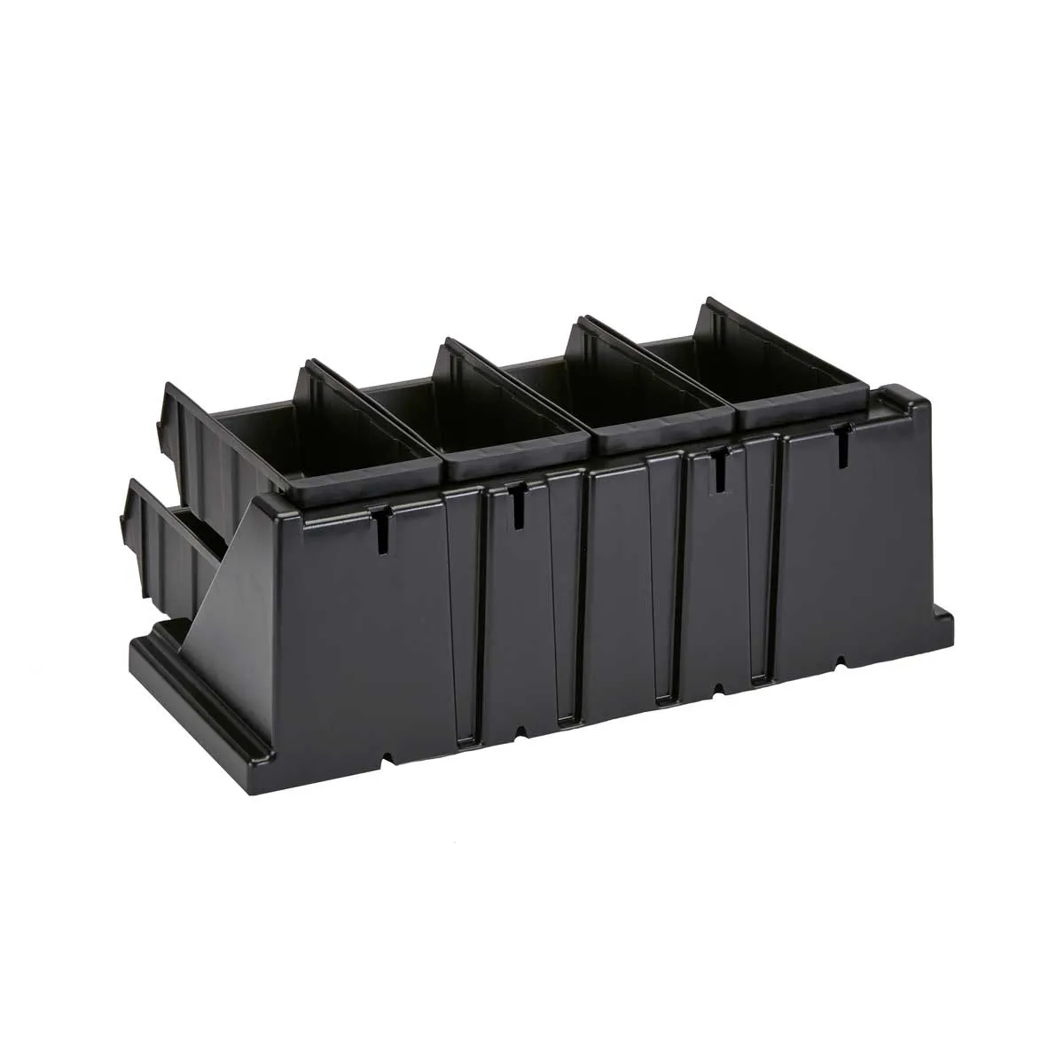 Cambro 8RS8110 Versa Organizer Rack, Black, 8 Bins