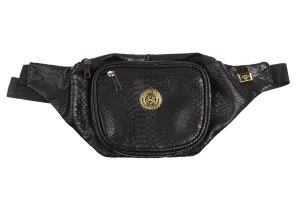 CAPITAL GAINS SNAKE LEATHER FANNY PACK BLACK - CG010