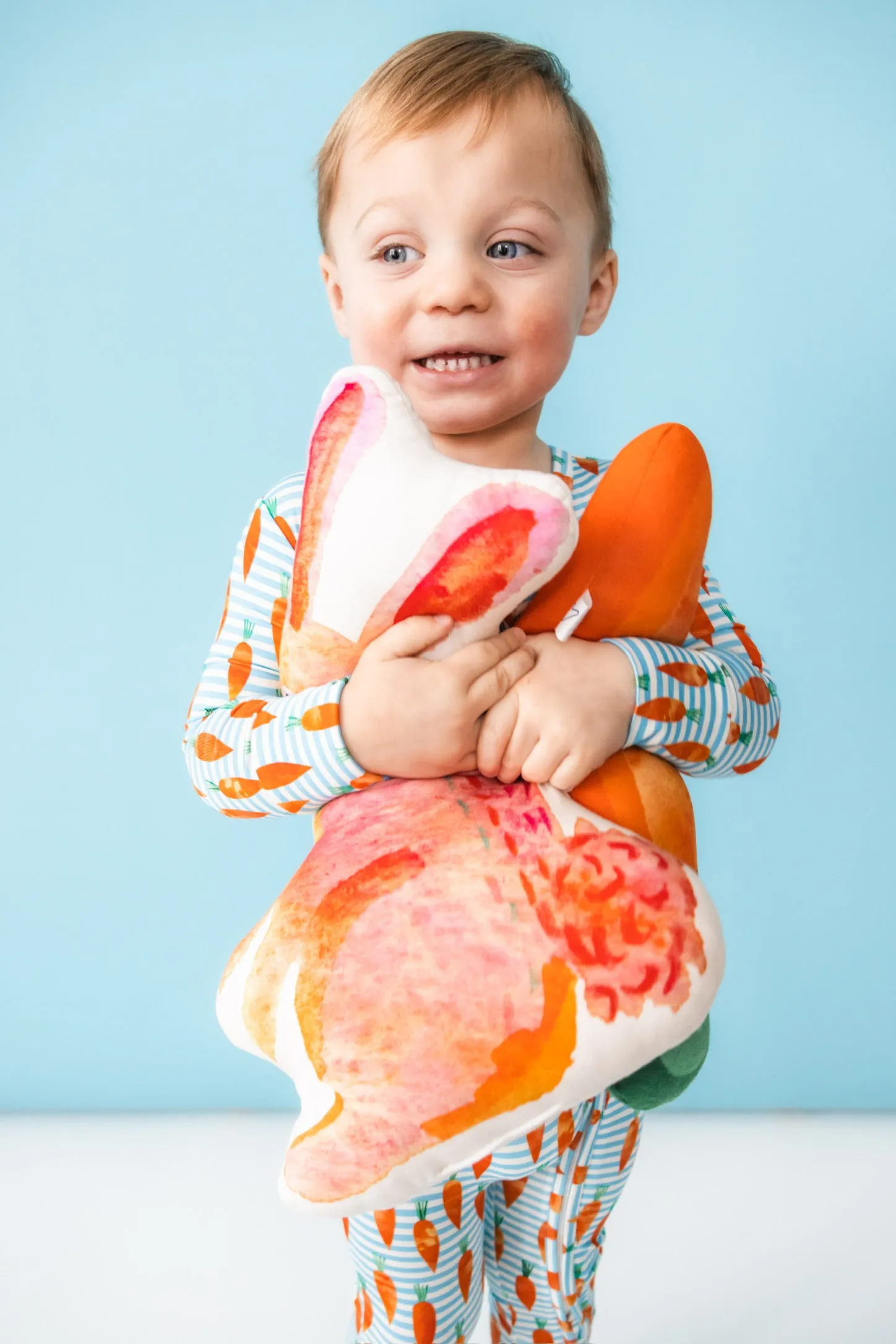 Carrot Stripe Character Pillow