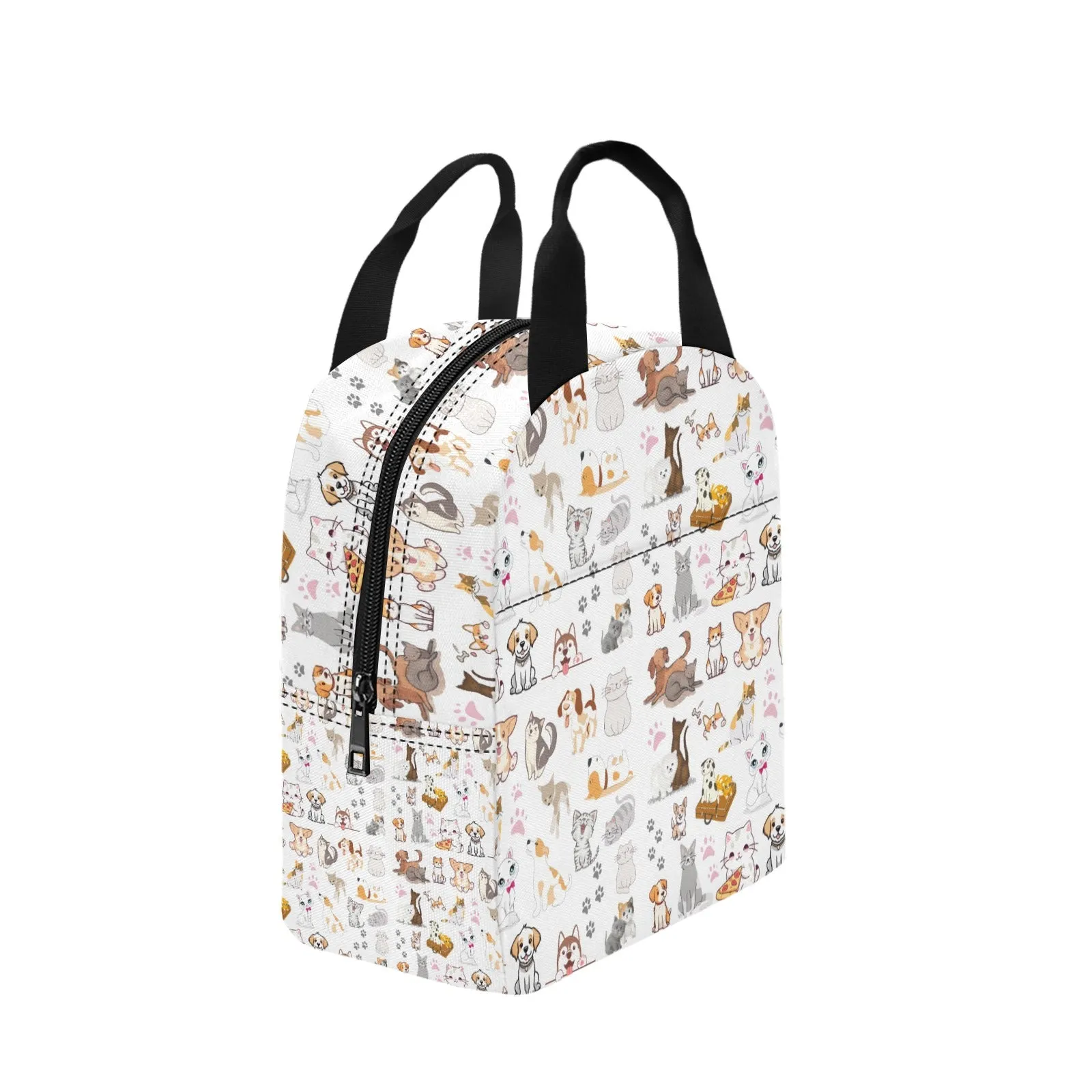 Cats & Dogs Insulated Zipper Lunch Bag