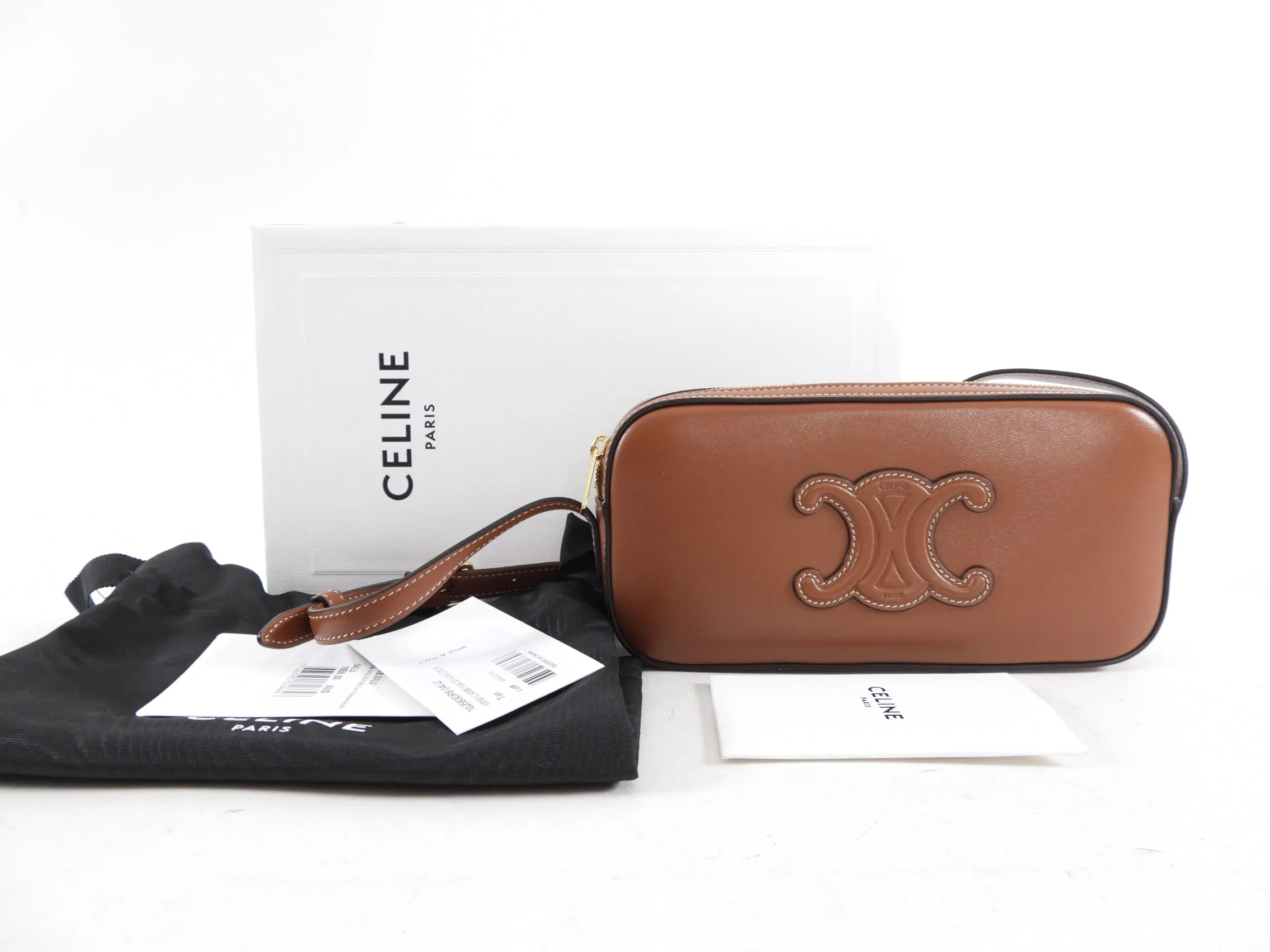 Celine Brown Mini Camera Triomphe Shoulder Bag