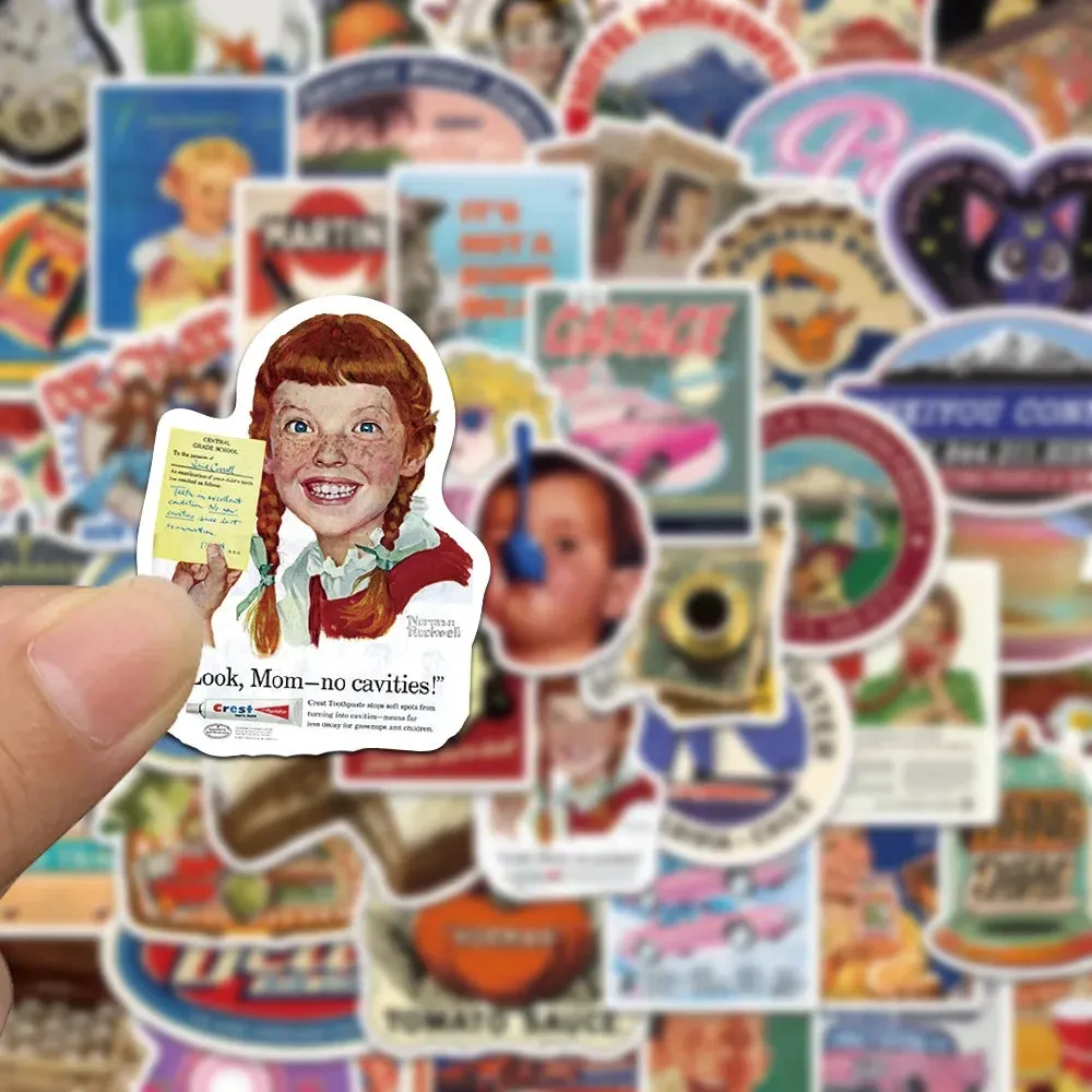 Charming American Retro Style Stickers