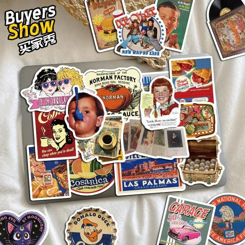 Charming American Retro Style Stickers