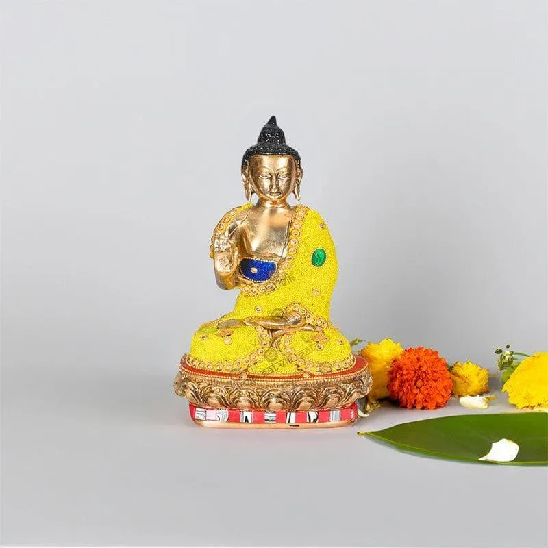 Charming Gautam Buddha Brass Idol