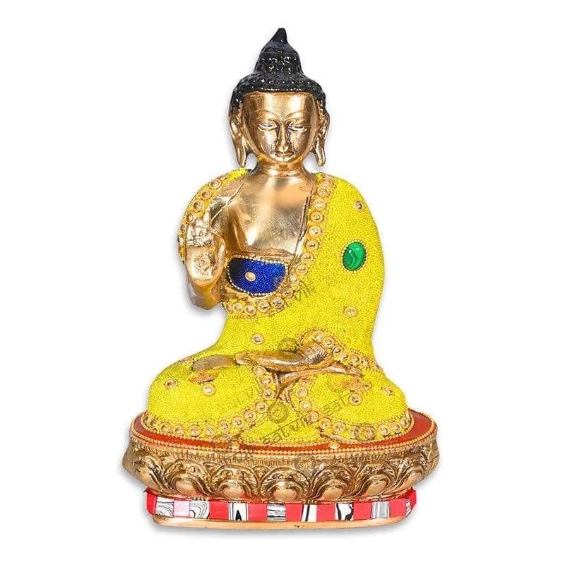 Charming Gautam Buddha Brass Idol