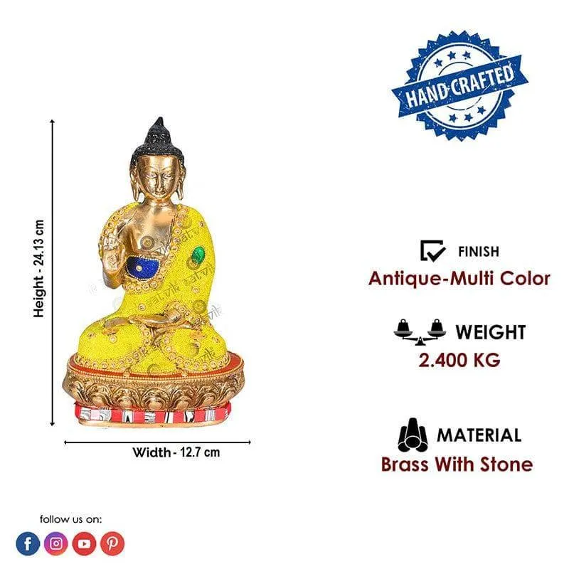 Charming Gautam Buddha Brass Idol