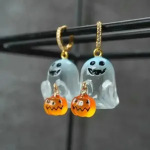 Charming Halloween & Pumpkin Hoop Earrings