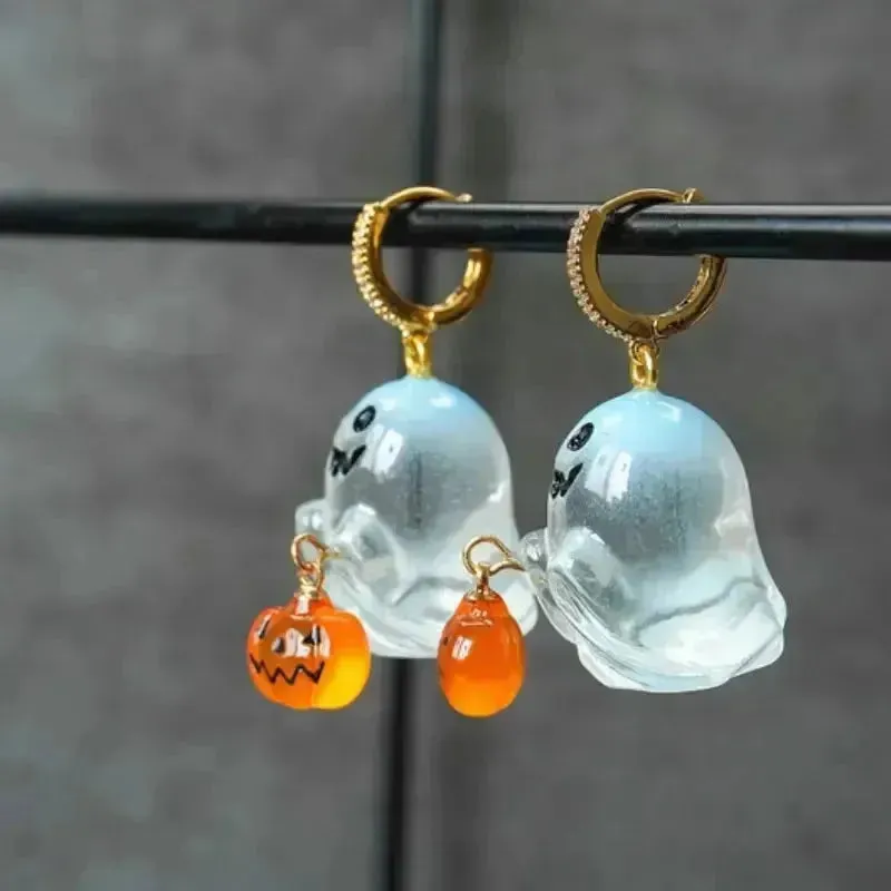 Charming Halloween & Pumpkin Hoop Earrings