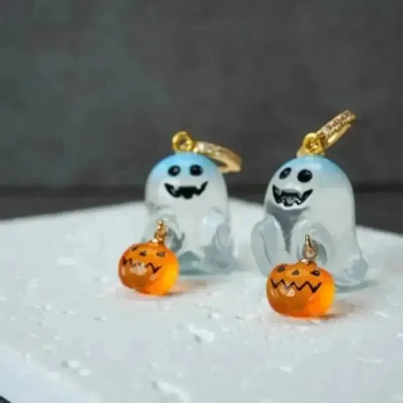 Charming Halloween & Pumpkin Hoop Earrings