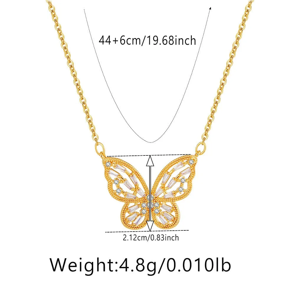 Charming Hollowed-out Butterfly Necklace