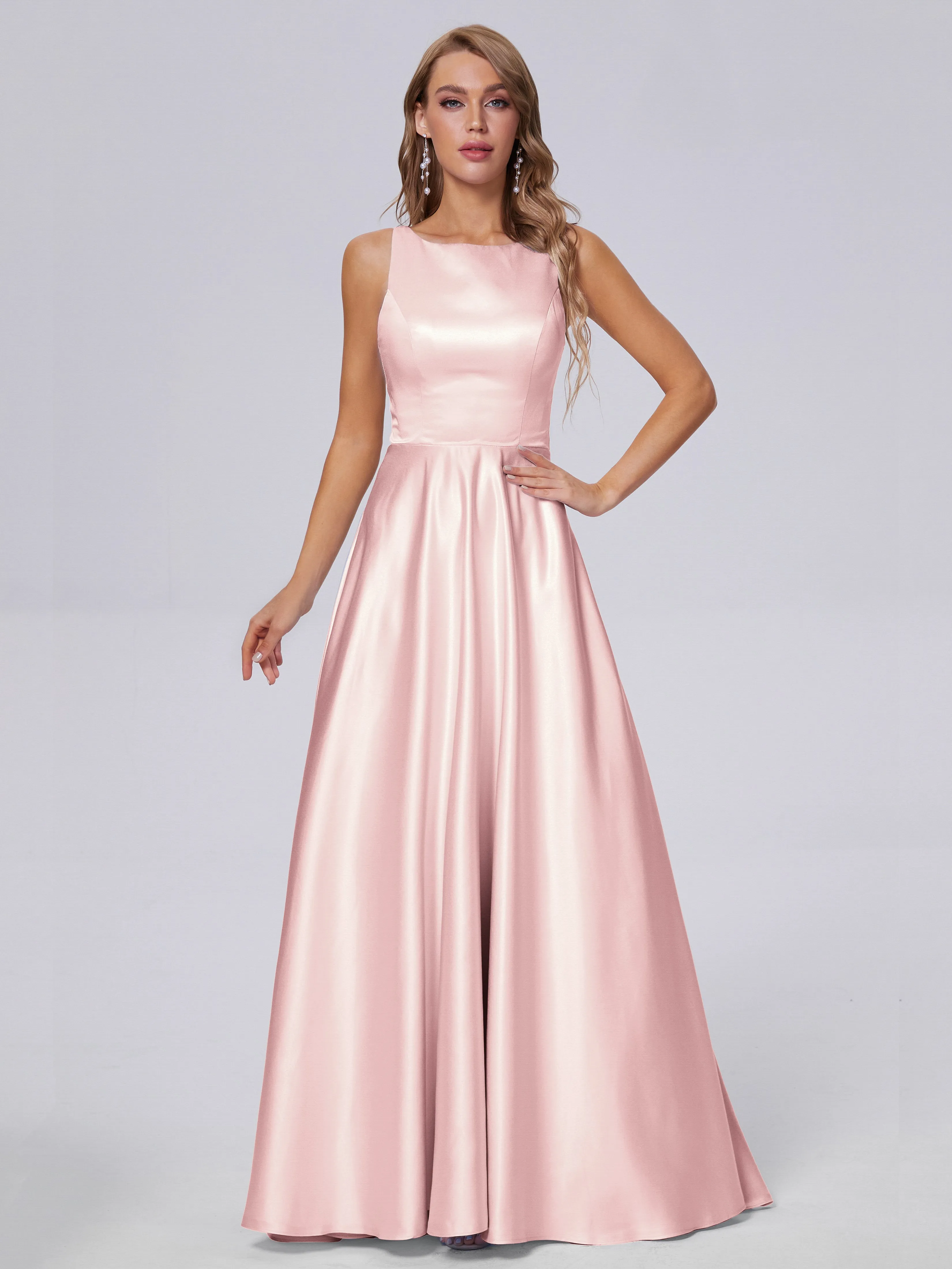 Charming Sleeveless Satin Bridesmaid Dresses