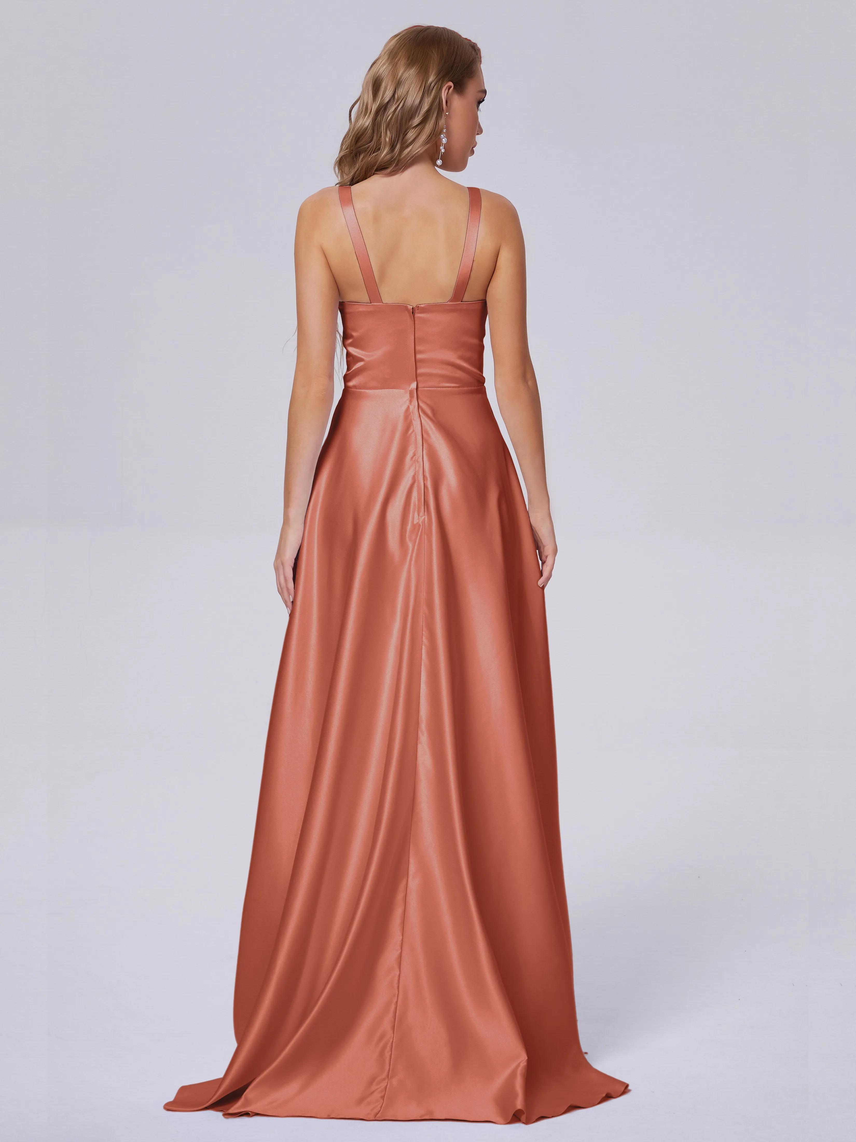 Charming Sleeveless Satin Bridesmaid Dresses