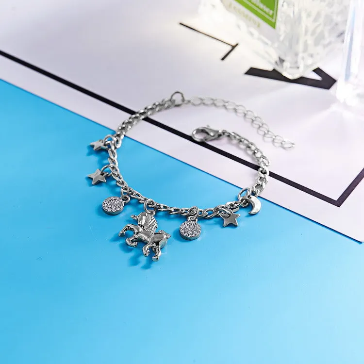 Charming Unicorn and Celestial Charms Bracelet