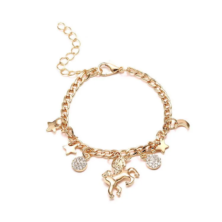 Charming Unicorn and Celestial Charms Bracelet