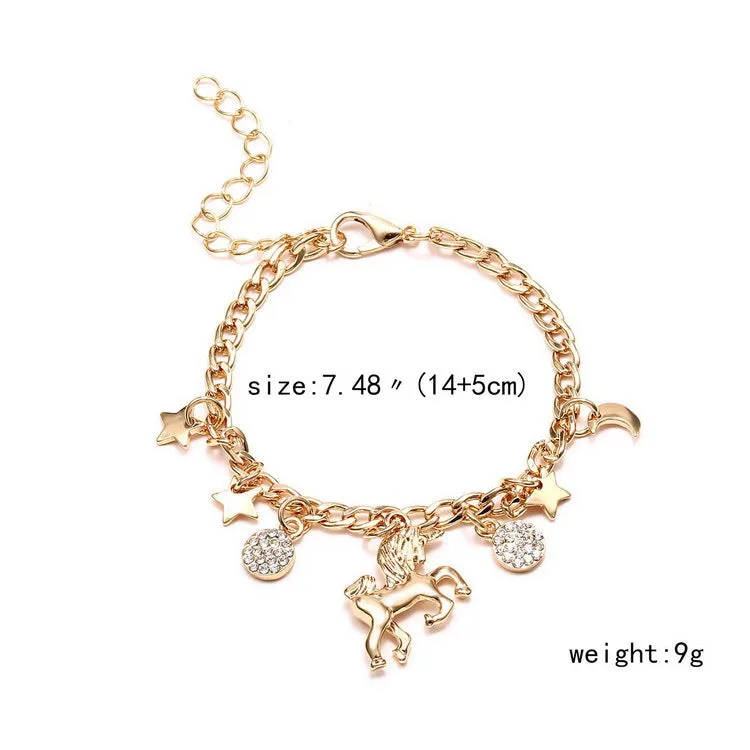 Charming Unicorn and Celestial Charms Bracelet