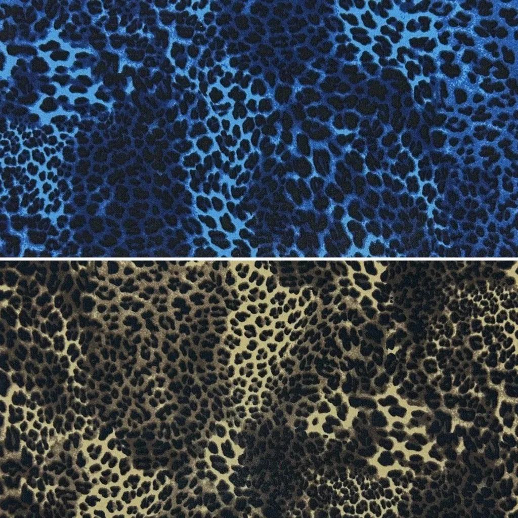 Cheetah Print Polyester Crepe Fabric