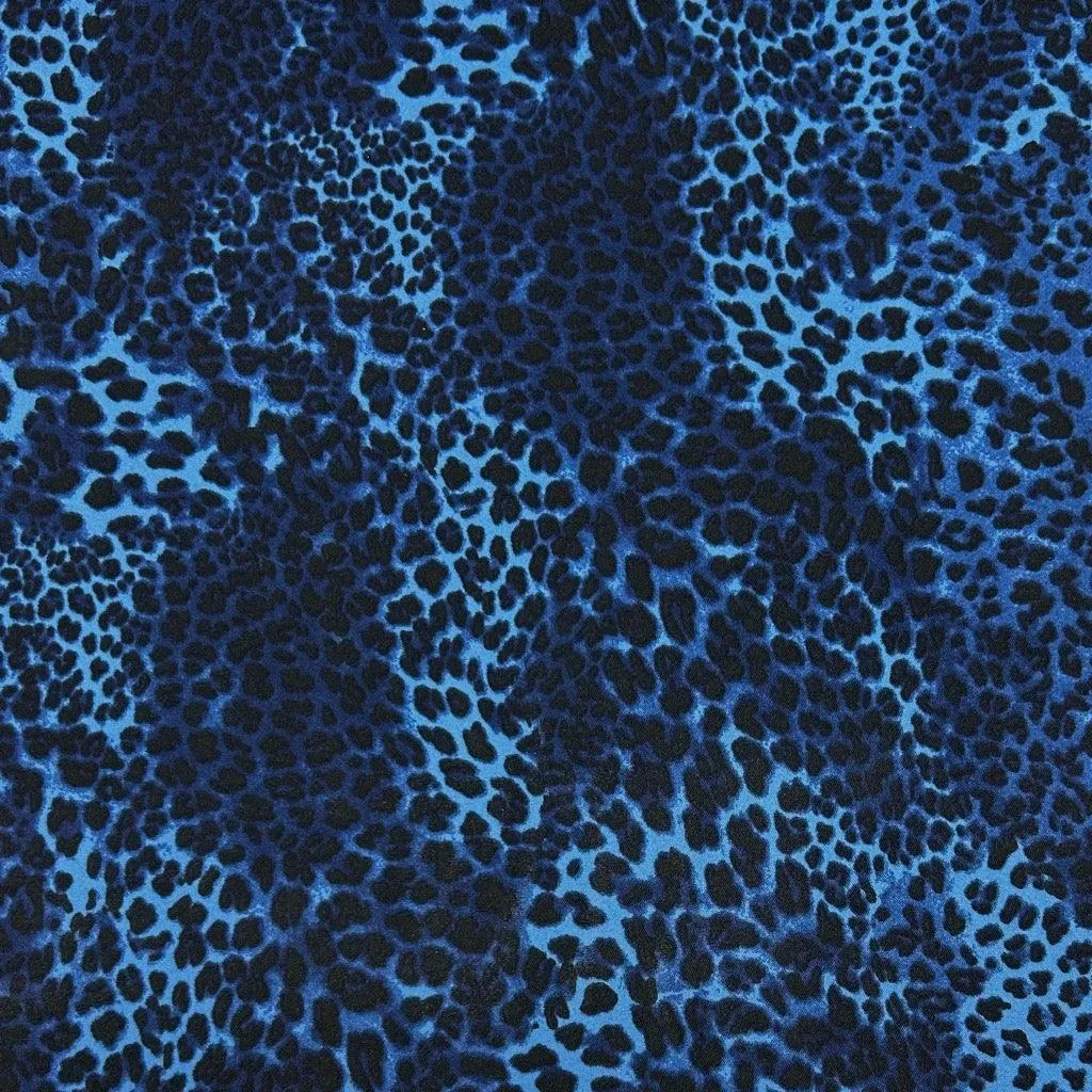 Cheetah Print Polyester Crepe Fabric