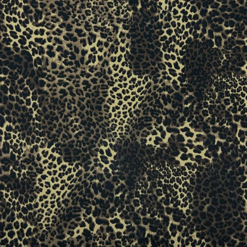 Cheetah Print Polyester Crepe Fabric