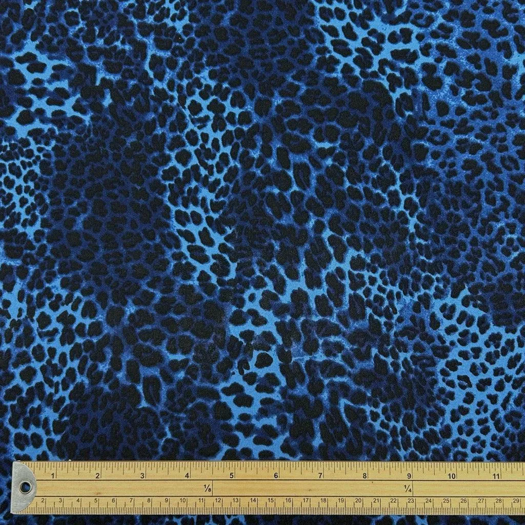 Cheetah Print Polyester Crepe Fabric