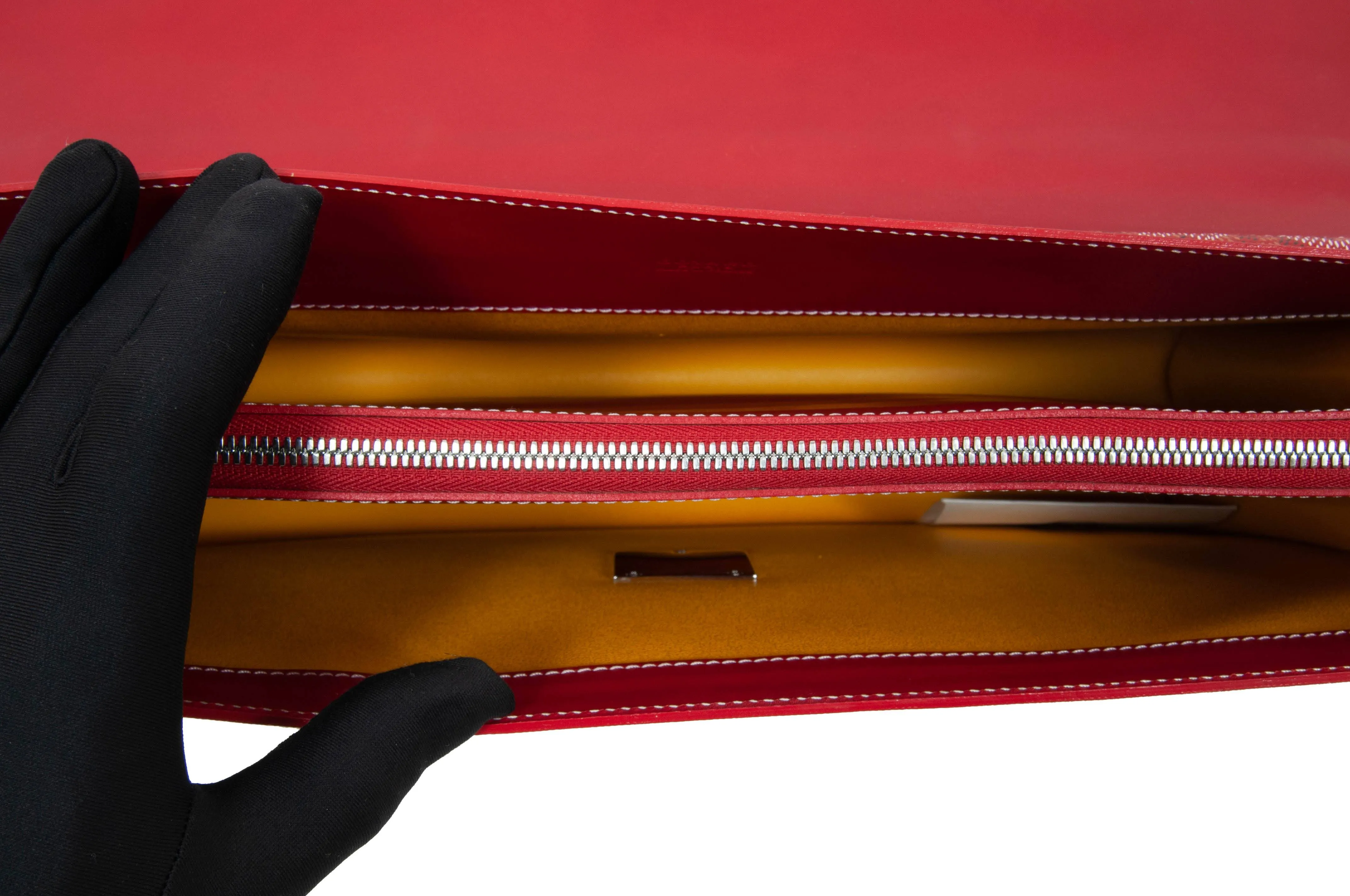 Chypre Deux Soufflets Red Briefcase