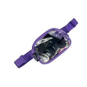 CL-1501 Team Color Clear Belt Bag Purple