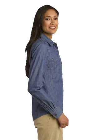 Cloud 9 - Port Authority® Ladies Patch Pockets Denim Embroidered Shirt (L652)