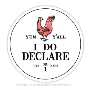 COASTERS - ICPG -  “I DO DECLARE” PACK  OF 15 CARDBOARD