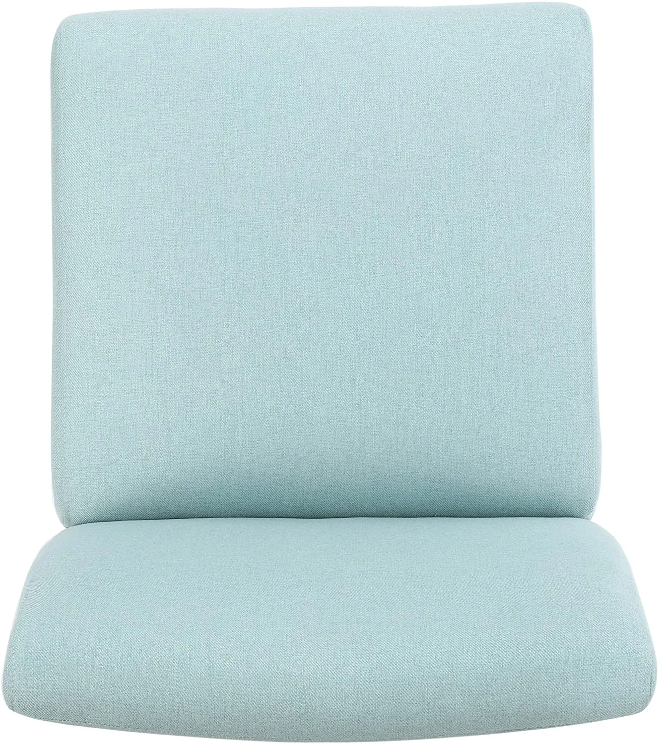 Contemporary Fabric Slipper Accent Chair (Set of 2), Light Blue