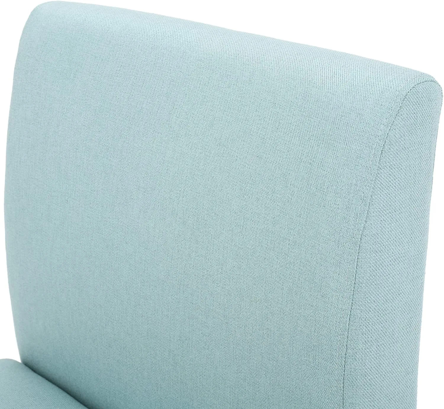 Contemporary Fabric Slipper Accent Chair (Set of 2), Light Blue