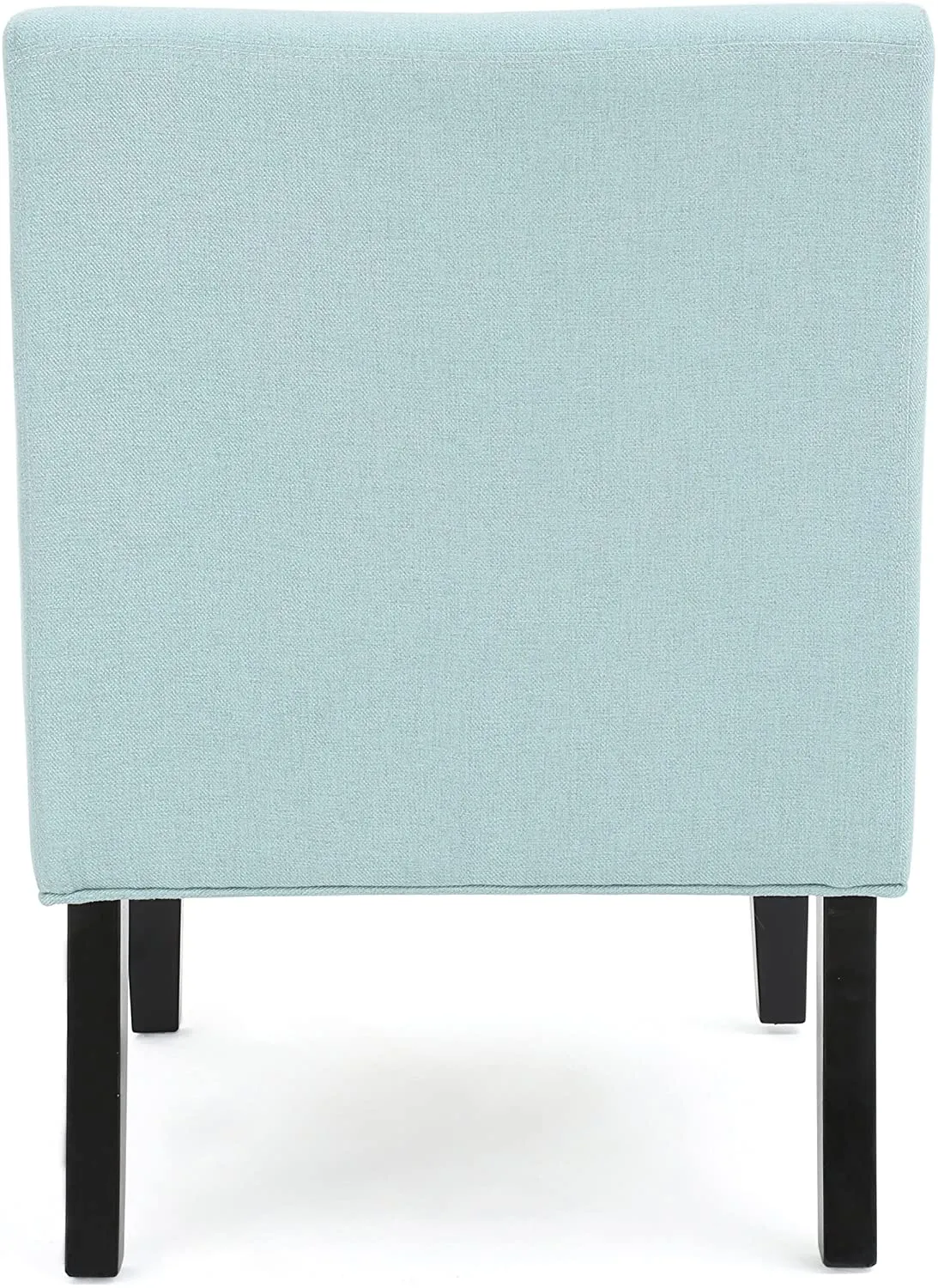 Contemporary Fabric Slipper Accent Chair (Set of 2), Light Blue