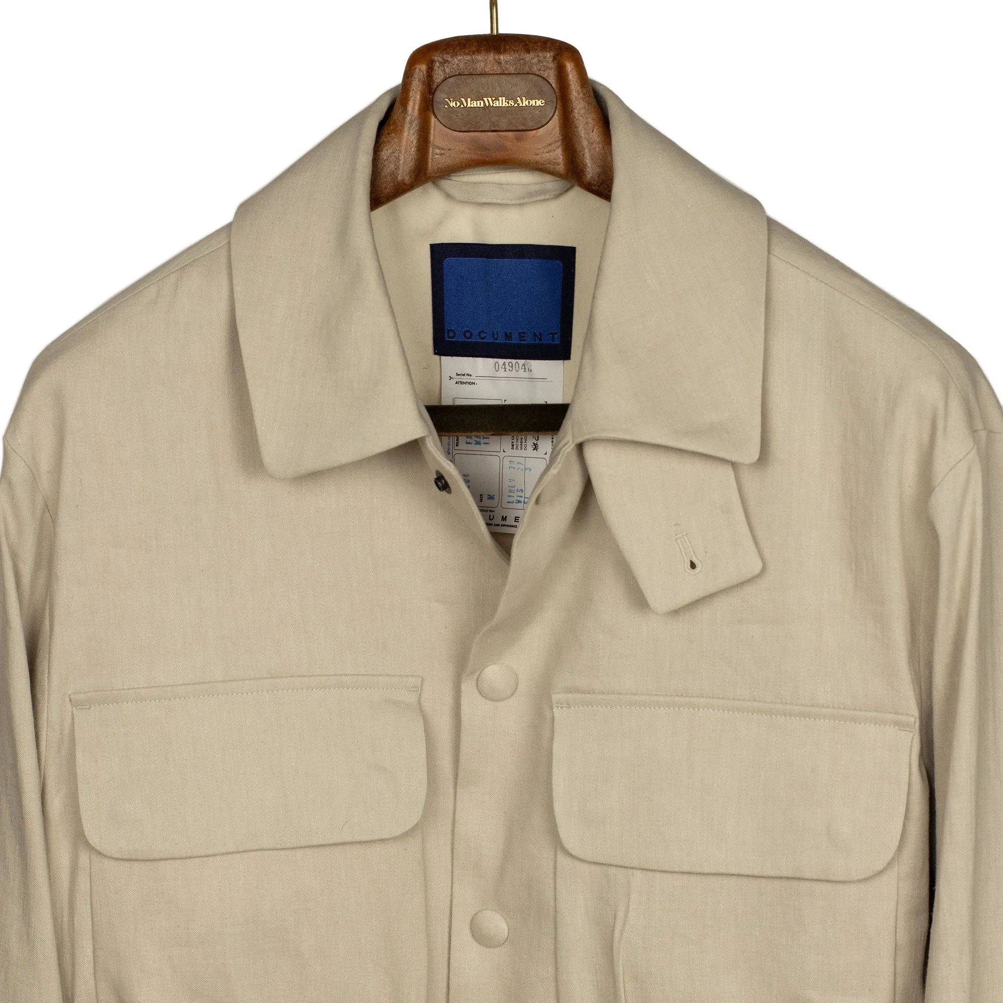 CPO jacket in beige linen viscose