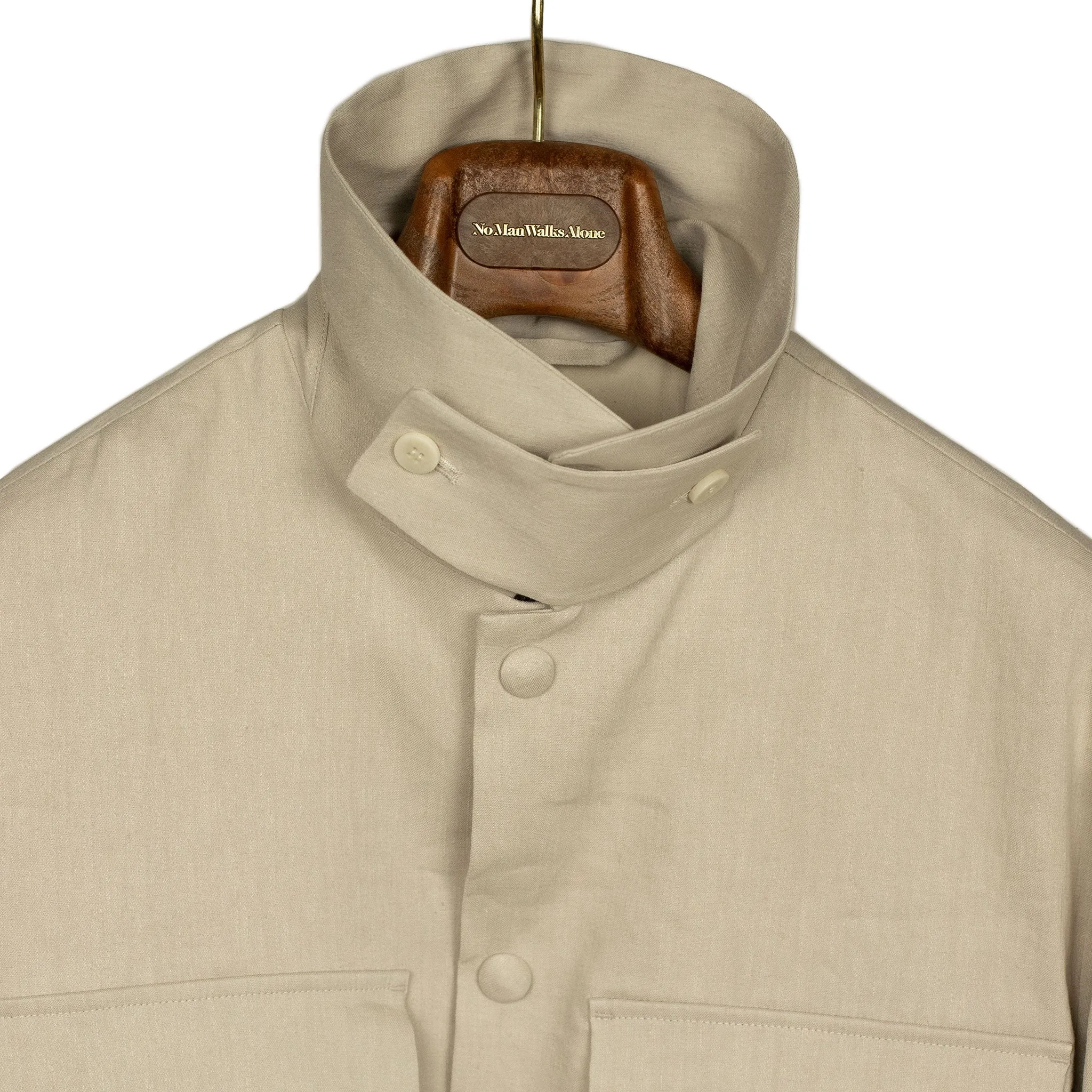 CPO jacket in beige linen viscose