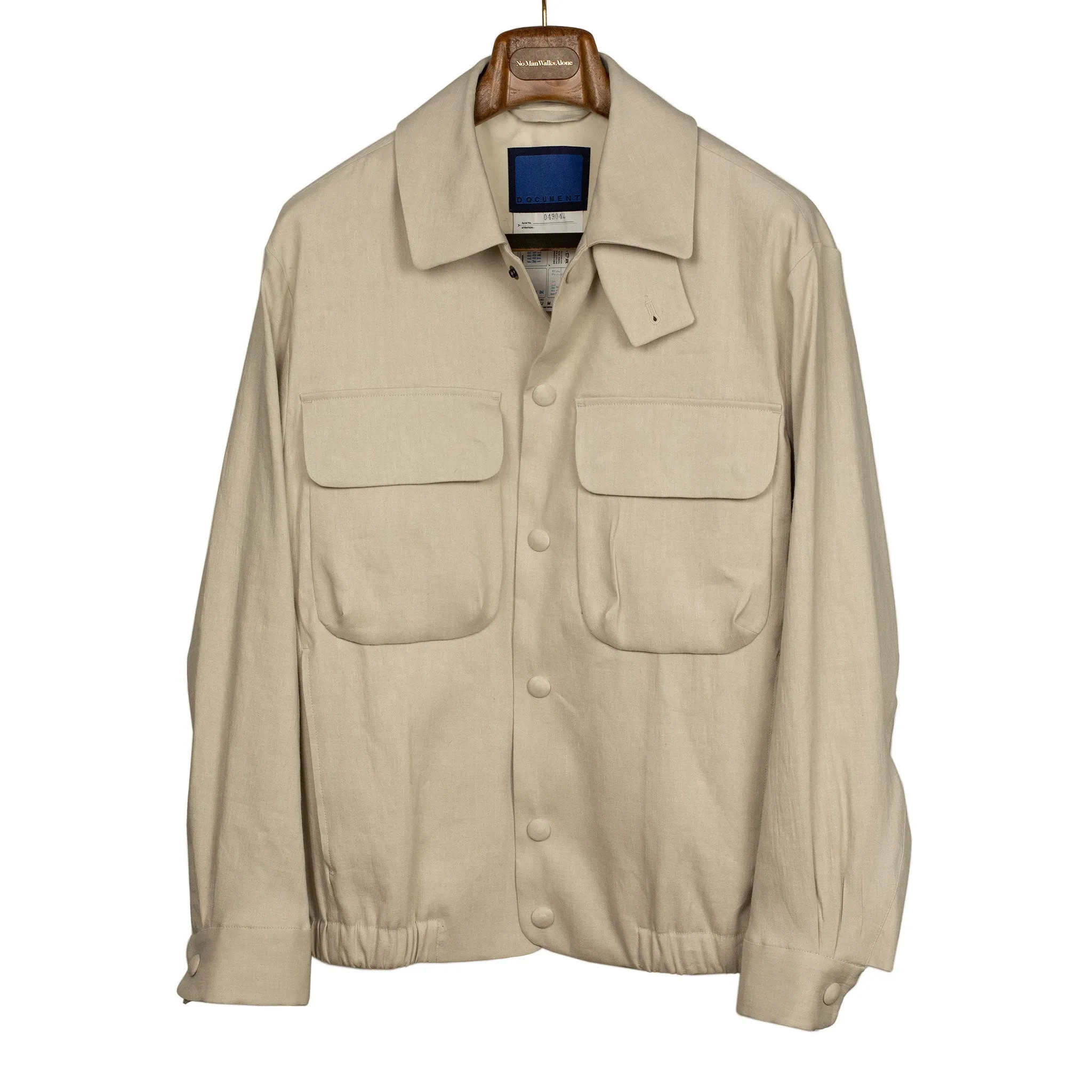 CPO jacket in beige linen viscose