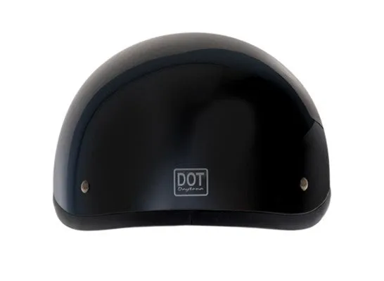 Daytona D.O.T Skull Cap Motorcycle Helmet Hi Gloss Black