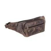 DayTrekr Distress Leather Waist Pack 771-20615-BN