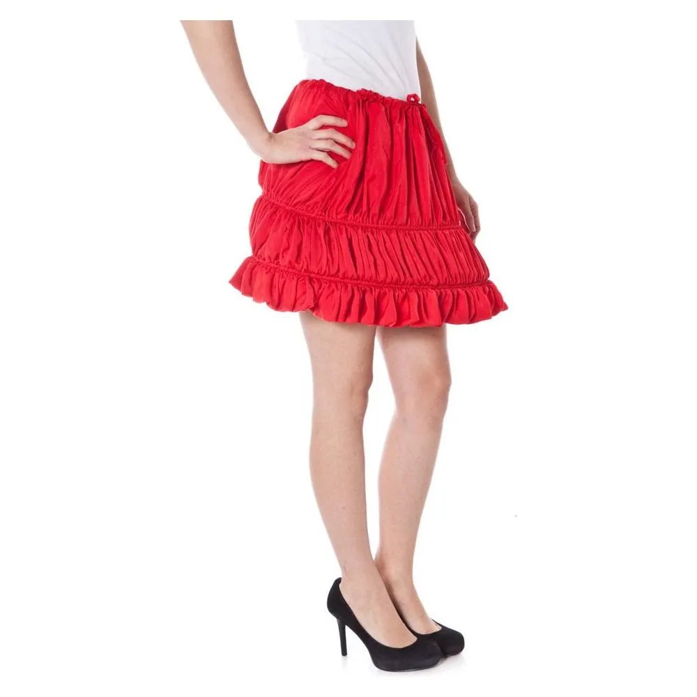 Denny Rose Red Polyester Skirt