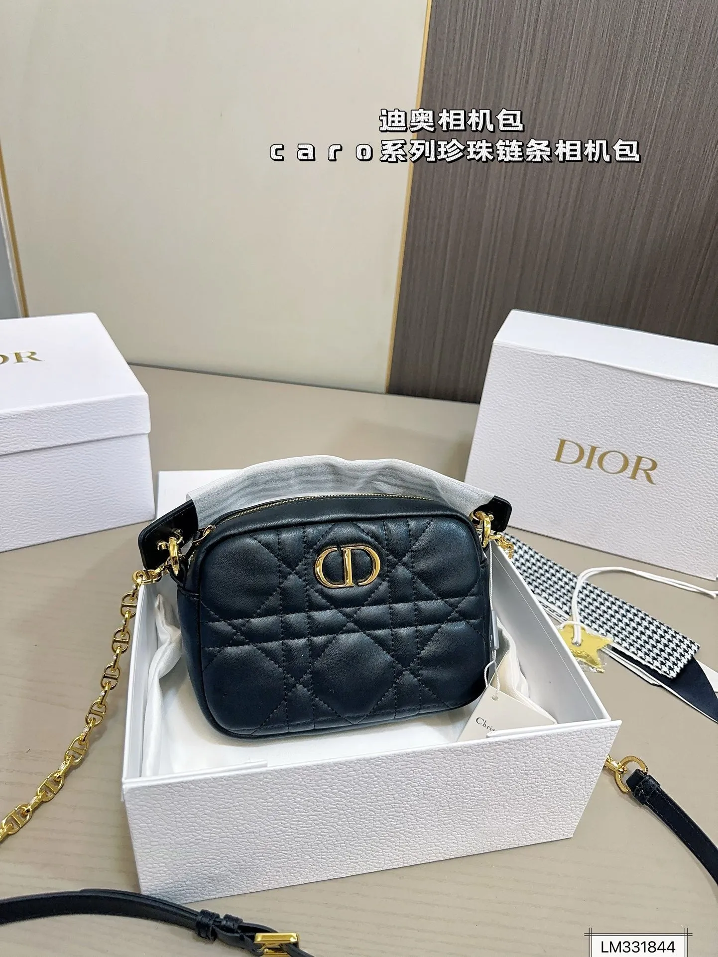 DR420 Small Dior Caro Top Handle Camera Bag / 7.5x5x2inches