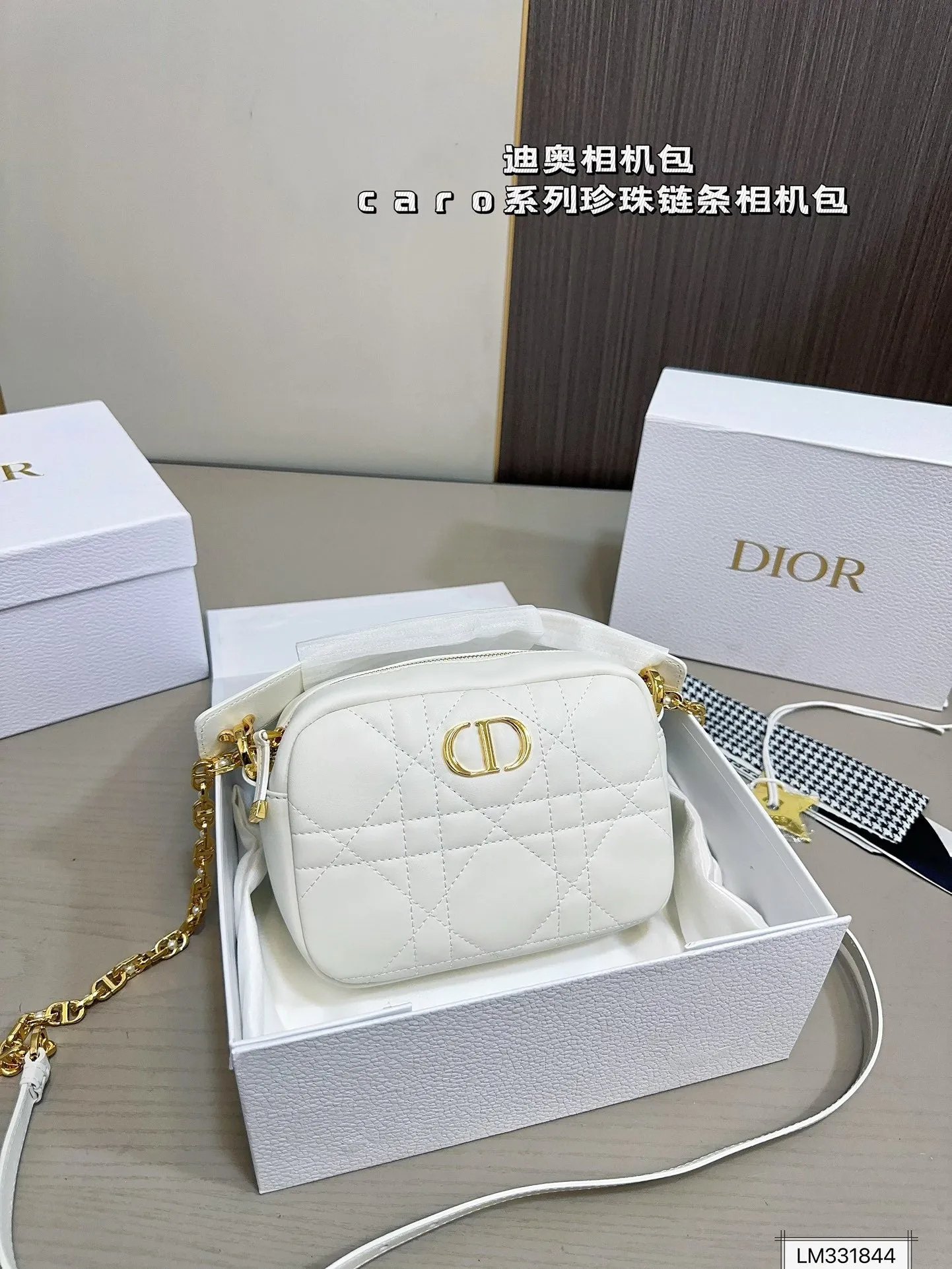 DR420 Small Dior Caro Top Handle Camera Bag / 7.5x5x2inches