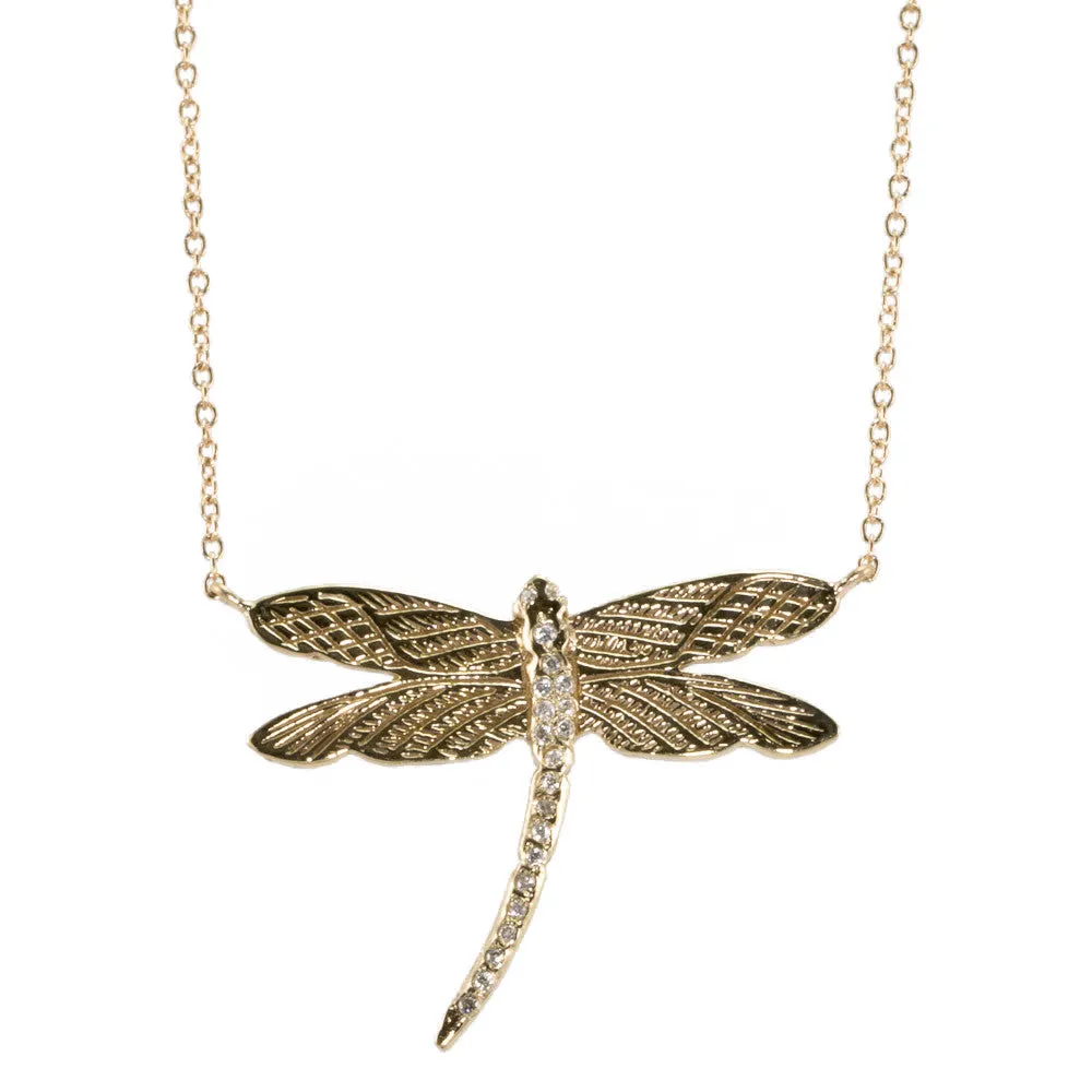 Dragonfly Diamond Necklace