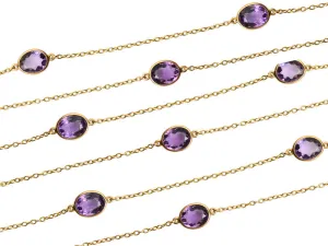 Draped in Gems - Art Deco Amethyst Gold Chain