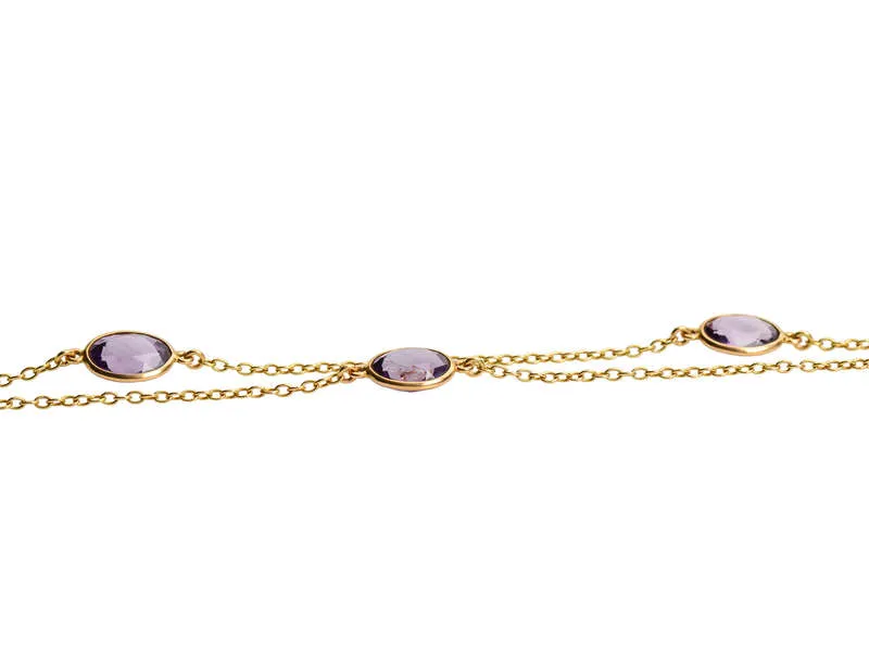 Draped in Gems - Art Deco Amethyst Gold Chain