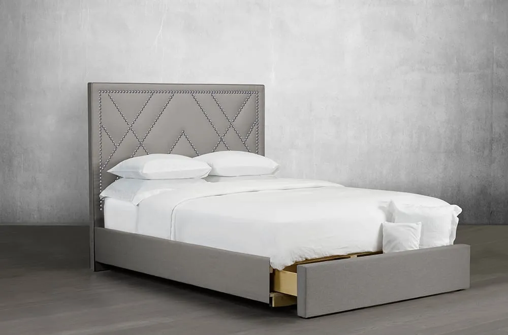 Elegantly designed bed with Art Decor Aesthetic