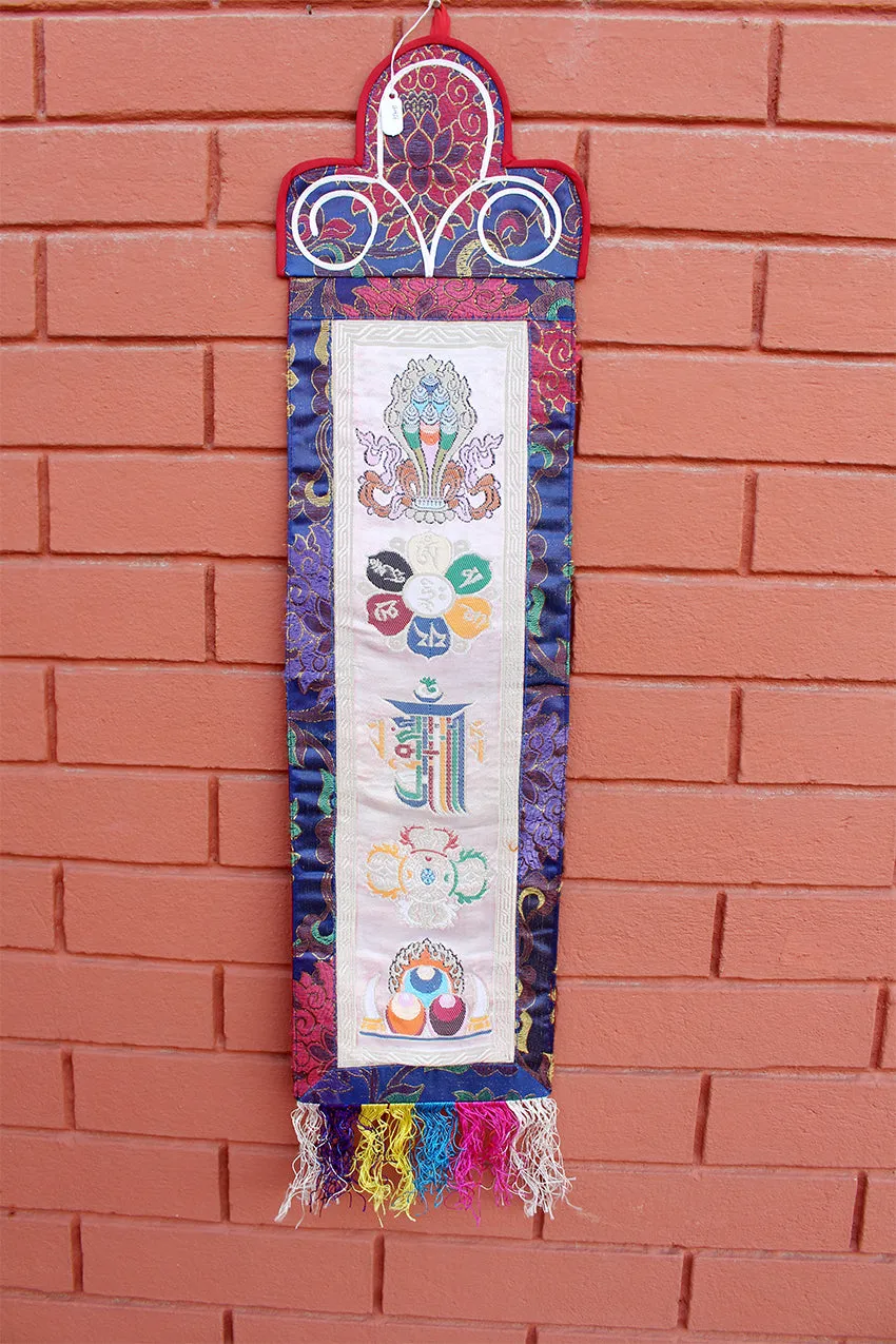 Embroidered Polyester Brocade KalaChakra Banner