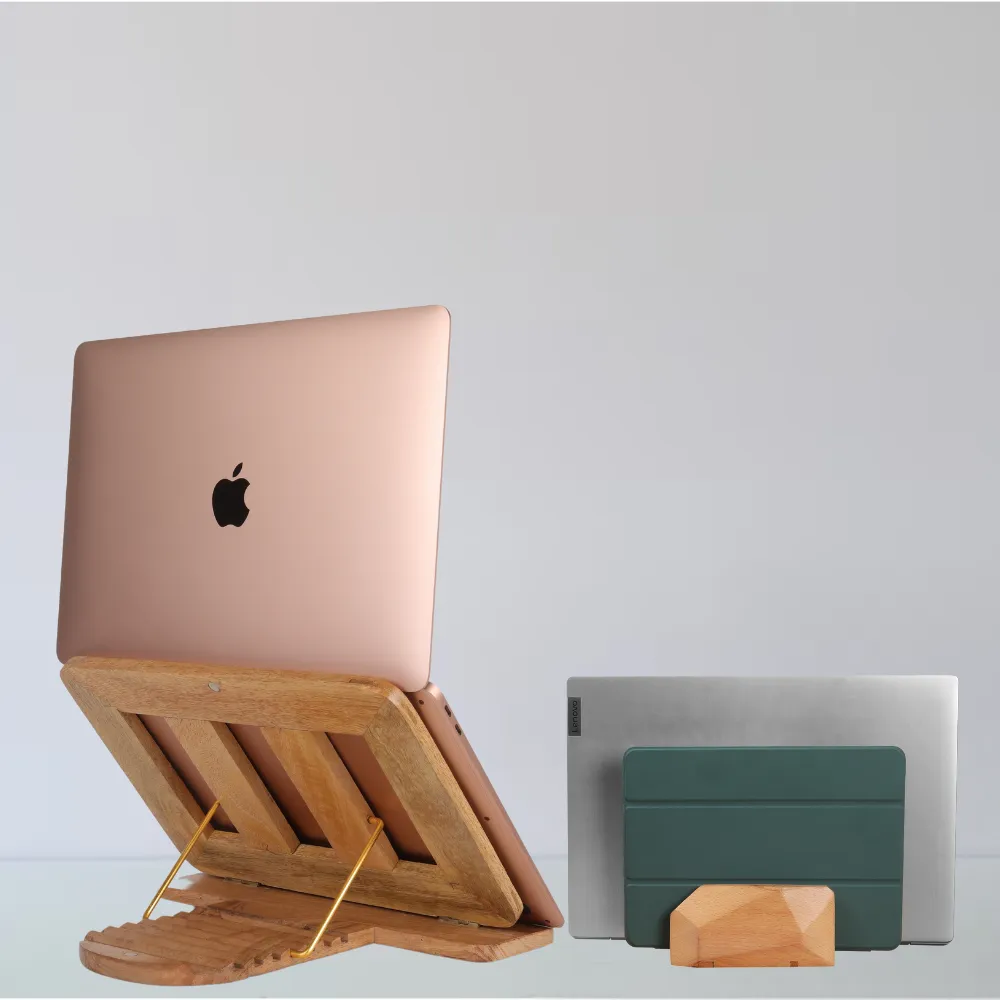 Ergonomic Laptop Stand & Vertical Stand Desk Organizer Combo