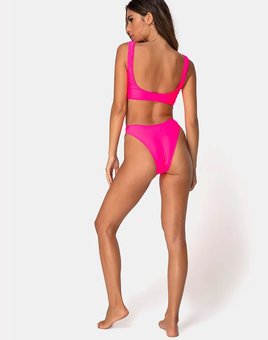 Farida Bikini Top in Hot Pink