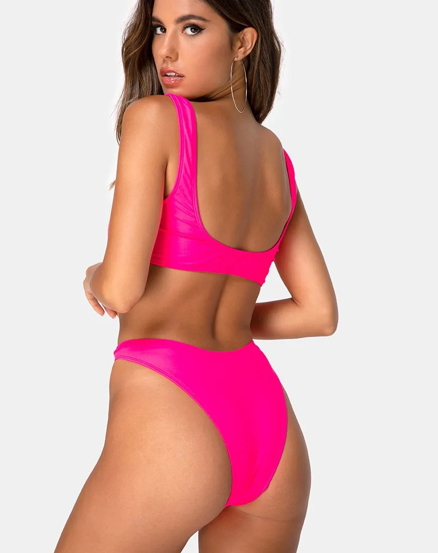 Farida Bikini Top in Hot Pink